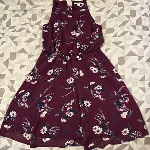 Burgundy Sleeveless Dress